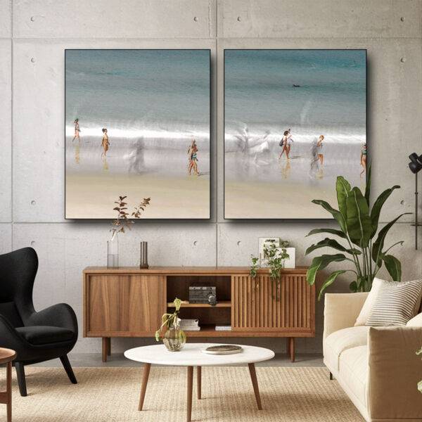 Les marcheurs de la plage