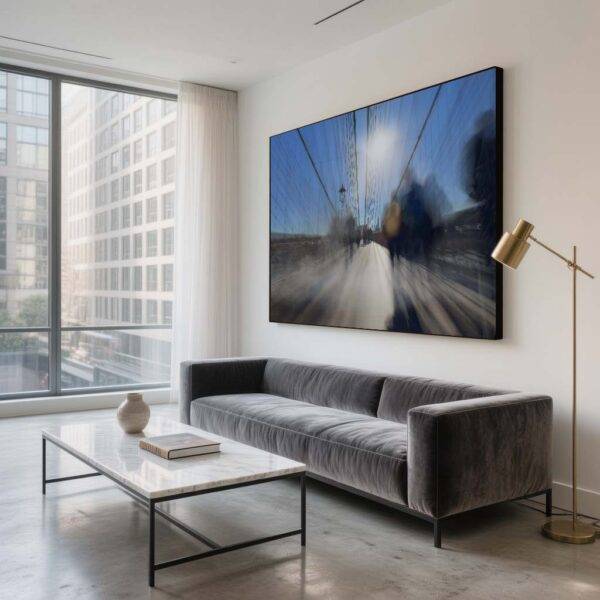 Passants sur le pont de Brooklyn